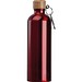 Edelstahltrinkflasche mit Karabiner, 750ml, rot