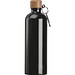 Edelstahltrinkflasche mit Karabiner, 750ml, schwarz