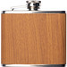 Flachmann aus Edelstahl in Holzdesign Füllvermögen 170 ml, braun Flachmann aus Edelstahl in Holzdesign Füllvermögen 170 ml, braun