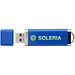 Flat USB-Stick, blau, 16GB