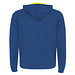 Fuji Kaputzensweatjacke Unisex, royalblau / Fluor Yellow, XL