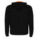 Fuji Kaputzensweatjacke Unisex, schwarz / Fluor Orange, XL