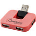 Gaia USB Hub mit 4 Anschlüssen, rosa Gaia USB Hub mit 4 Anschlüssen, rosa