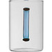 Glastasse mit farbigem Henkel, blau