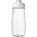 H2O Active® Pulse 600 ml Sportflasche mit Klappdeckel, transparent/weiß