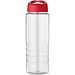 H2O Active® Treble 750 ml Sportflasche mit Ausgussdeckel, transparent/rot