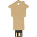 Haus USB-Stick 2.0 aus recyceltem Papier, Kraftpapier, 16GB
