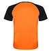 Indianapolis T-Shirt Unisex aus recyceltem Material, Fluor Orange / schwarz, 2XL
