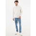 IQONIQ Elgon Quarter-Zip-Sweater aus rec. Baumwolle, ivory white, M