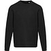 Jasper 280 g/m² Pullover mit Rundhalsausschnitt aus recycelter Bio Baumwolle (OCS), unisex, schwarz, 3XS