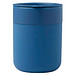 Java 330 ml Keramikbecher mit Silikonhülle und Kunststoffdeckel, blau