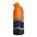 Kombinierter, gesteppter Parka Merak mit High Visibility, L, navy/fluor orange