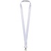 Lana Sublimation Lanyard aus recyceltem PET Kunststoff, weiss, 10mm