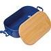 Lunchbox mit Bambusdeckel und Bügelverschluss, dunkelblau