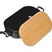 Lunchbox mit Bambusdeckel und Bügelverschluss, schwarz