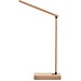 MOREY. Klappbare Schreibtischlampe mit superschnellem kabellosem 15W-Ladegerät aus Bambus, Natur
