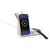 Ontario 15W 3-in-1 Charger aus RCS rec. Kunststoff & Bambus, weiß