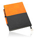 Pierre Cardin® REPORTER Set aus Notizbuch A5 und Kugelschreiber, orange/schwarz
