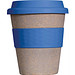 Polypropylen-Trinkbecher mit Bambusfaser, Silikondeckel und Ummantelung, 250 ml, blau Polypropylen-Trinkbecher mit Bambusfaser, Silikondeckel und Ummantelung, 250 ml, blau