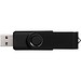 Rotate Metallic USB-Stick, schwarz, 1GB