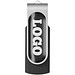 Rotate USB-Stick 3.0 mit Doming, schwarz, 32GB