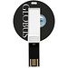 Round Credit Card USB-Stick, weiss, 1GB