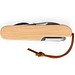 RYKER. Multifunktionales Taschenmesser aus Bambus und Edelstahl mit PU-Griff, Natur