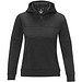 Sayan Kapuzenpullover mit halbem Reißverschluss für Damen, schwarz,  L