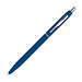 Schlanker, gummierter Druckkugelschreiber, blaue Mine, blau Schlanker, gummierter Druckkugelschreiber, blaue Mine, blau