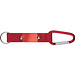 Schlüsselanhänger mit Karabiner und Plättchen aus Metall, rot