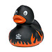 Schnabels® Bade-Ente Flammen mit Slogan BBQ-Queen, schwarz
