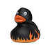 Schnabels® Bade-Ente Flammen, schwarz