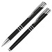 Schreibset bestehend aus einem Kugelschreiber und einem Rollerball, schwarz