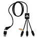 SCX.design C45 5-in-1 rPET-Ladekabel mit Datentransfer, schwarz