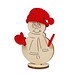 Steckfiguren-Karte Filz, Schneemann, 1-seit. Druck