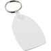 Tait rechteckiger Schlüsselanhänger aus recyceltem Material, weiß