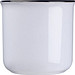 Tasse aus Keramik mit schwarzem Rand, weiss Tasse aus Keramik mit schwarzem Rand, weiss