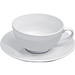 Teekanne (400 ml) mit einer Tasse (200 ml) und Untersetzer, weiss