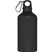 Trinkflasche aus Aluminium mit Karabinerhaken, 500 ml, schwarz Trinkflasche aus Aluminium mit Karabinerhaken, 500 ml, schwarz
