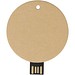 USB-Stick 2.0 rund aus recyceltem Papier, Kraftpapier, 2GB