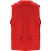 Venera Arbeitsweste mit V-Ausschnitt und mehreren Taschen, 200 g/m2, rot, 3XL