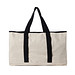 VINGA Volonne AWARE™ Strandtasche aus recyceltem Canvas, off white, schwarz