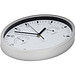 Wanduhr mit Hygro- und Thermometer, oval, weiß