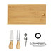 Wein- und Käseset BAMBOO WINE,braun, silber