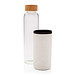 XD COLLECTION Glasflasche mit struktriertem PU-Sleeve, 550 ml, weiß XD COLLECTION Glasflasche mit struktriertem PU-Sleeve, 550 ml, weiß