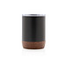 XD COLLECTION Kleine Vakuum-Kaffeetasse aus RCS rSteel & Kork, schwarz