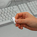 Mini-USB-Stick Swing, 4 GB, silber
