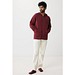 Iqoniq Abisko Zip-Kapuzenpullover aus recycelter Baumwolle, burgunderrot, S