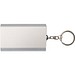 Arcturus 2000 mAh Powerbank aus recyceltem Aluminium mit Schlüsselanhänger, silber