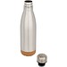Cove 500 ml doppelwandige, vakuumisolierte Trinkflasche aus Edelstahl mit Korkdetails, mattsilber